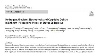 氢气能改善羊癫风？